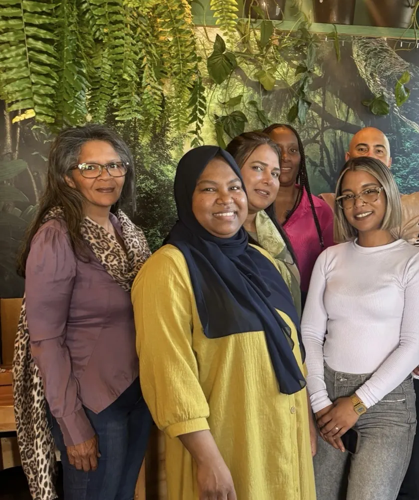 A group of the credit control team at a restaurant
